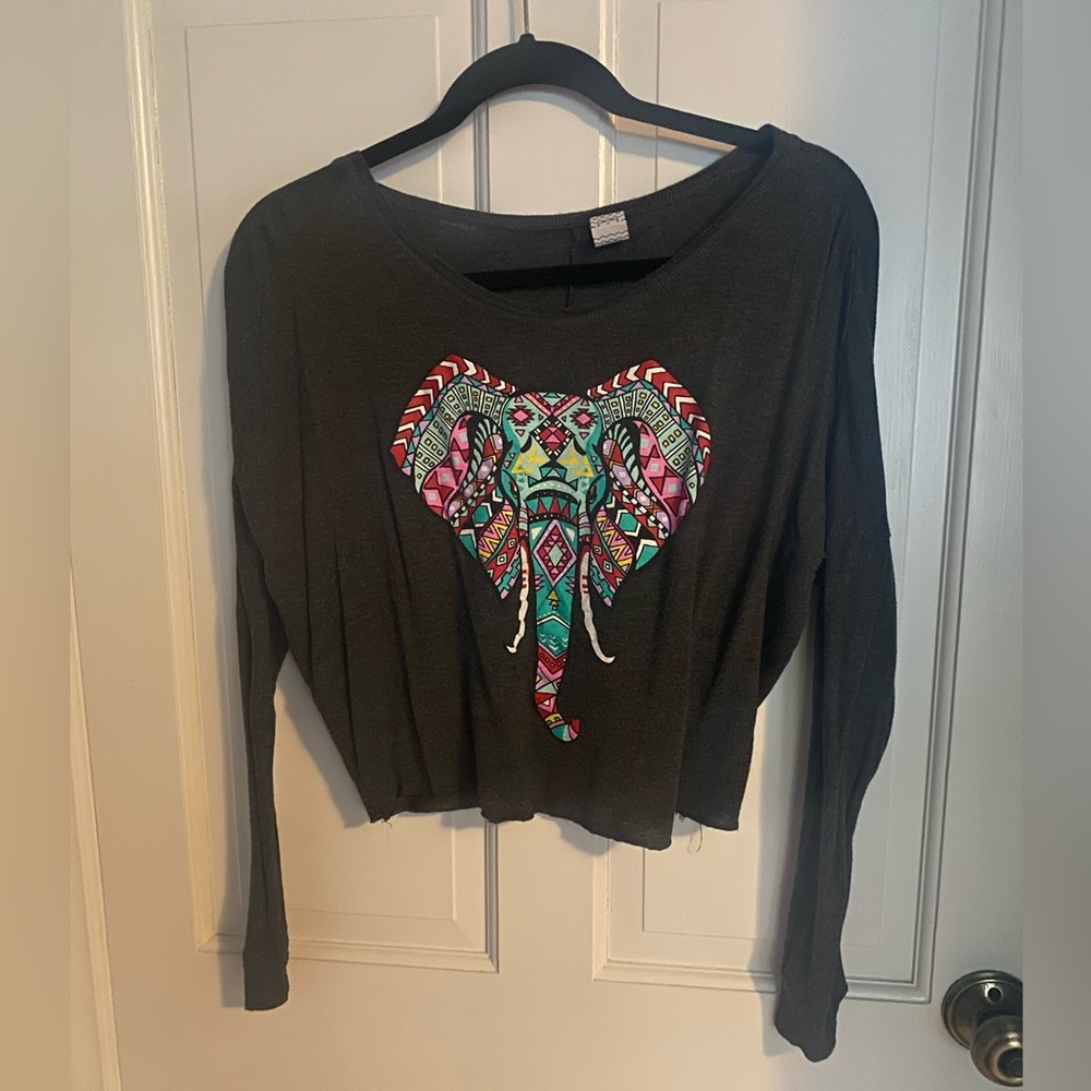 Cute elephant crop top